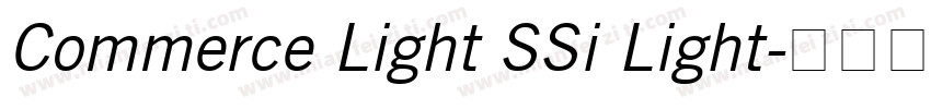 Commerce Light SSi Light字体转换